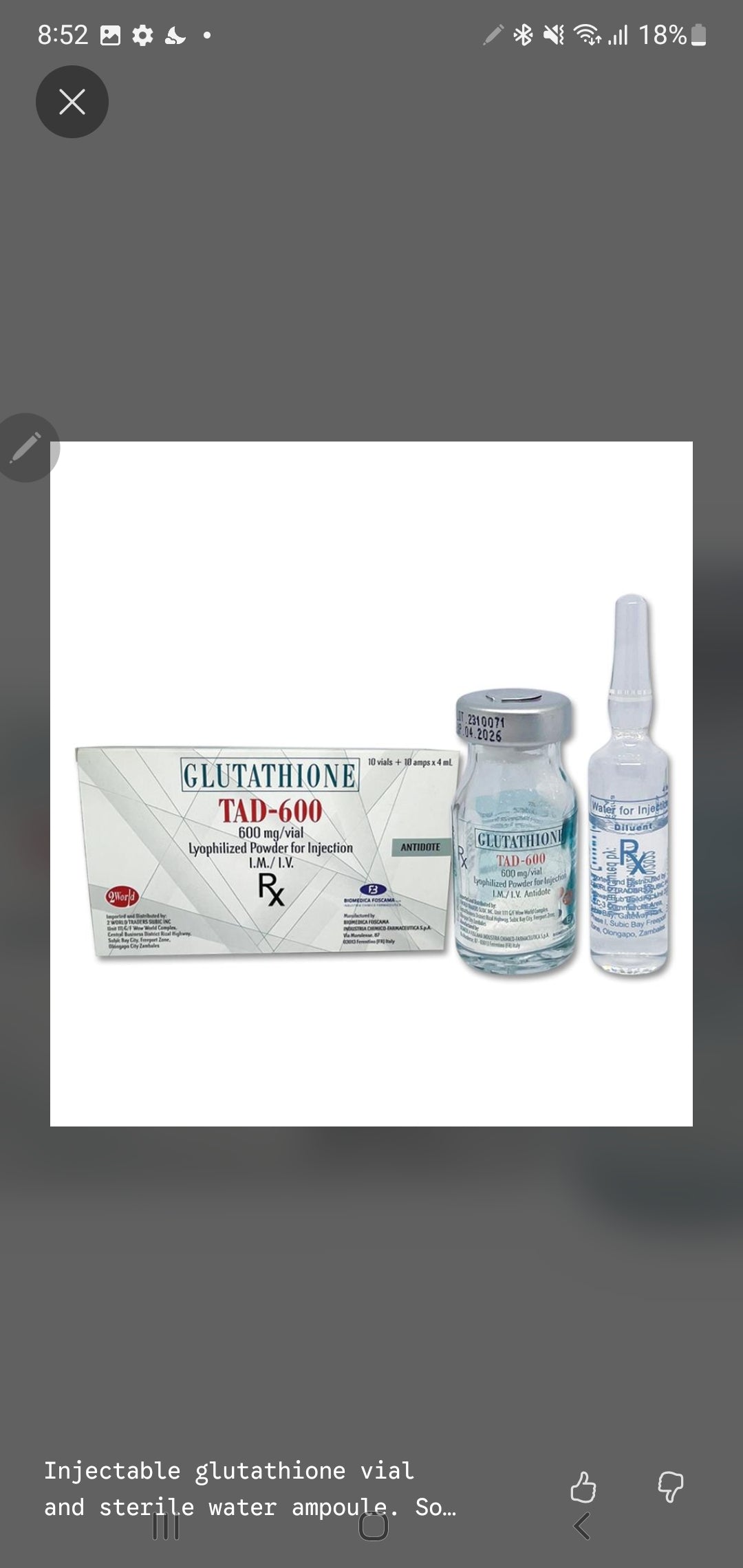 Glutathione +Vitamin C Skin lightening solution